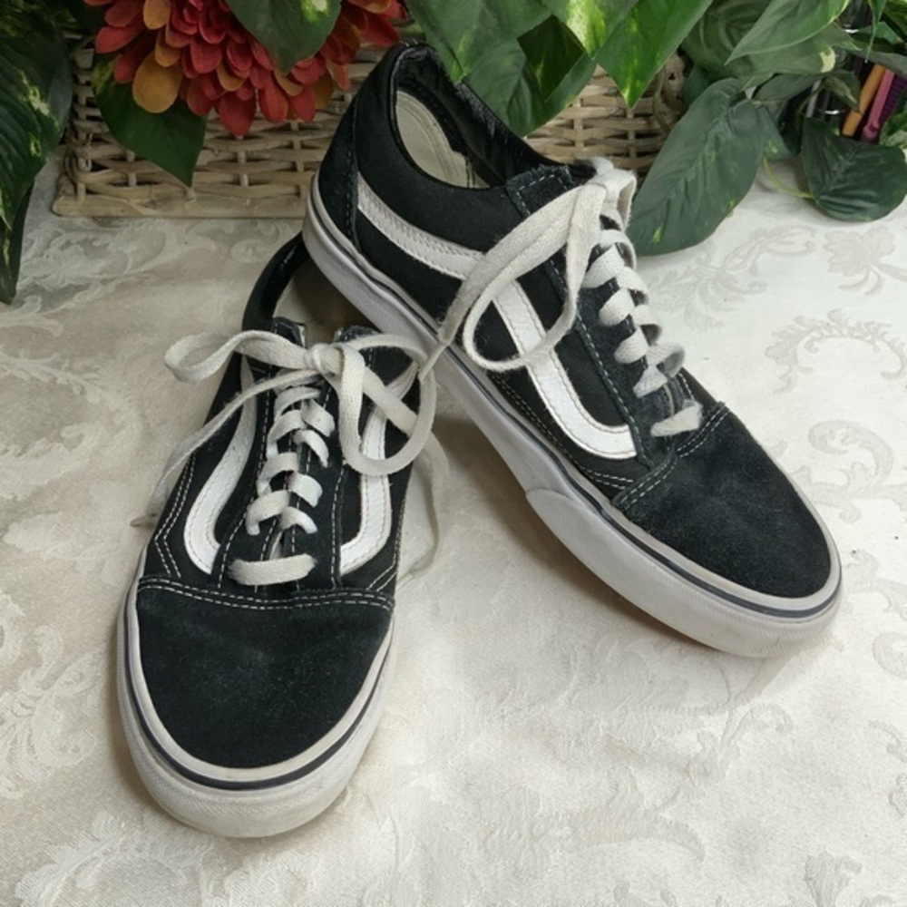 Vans Old Skool Black Lace-Up Skaters Shoes Sneakers Unisex 6